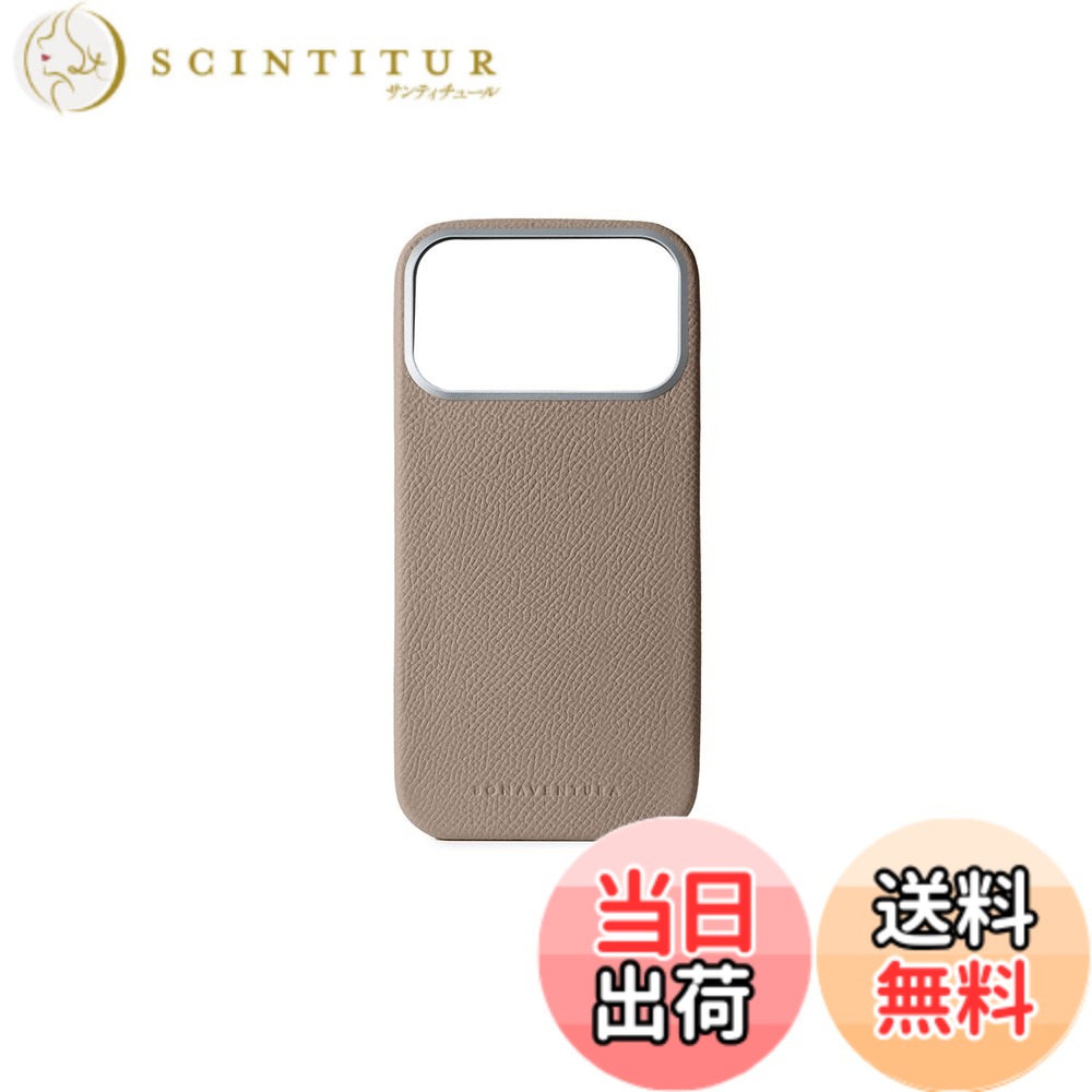 【貨物輸送無料】【BONAVENTURA】バックカバーケース ノービレレザー for iPhone17 Pro Max BBCN17PM 色：エトープ、大いさ：iPhone 17 Pro Max
