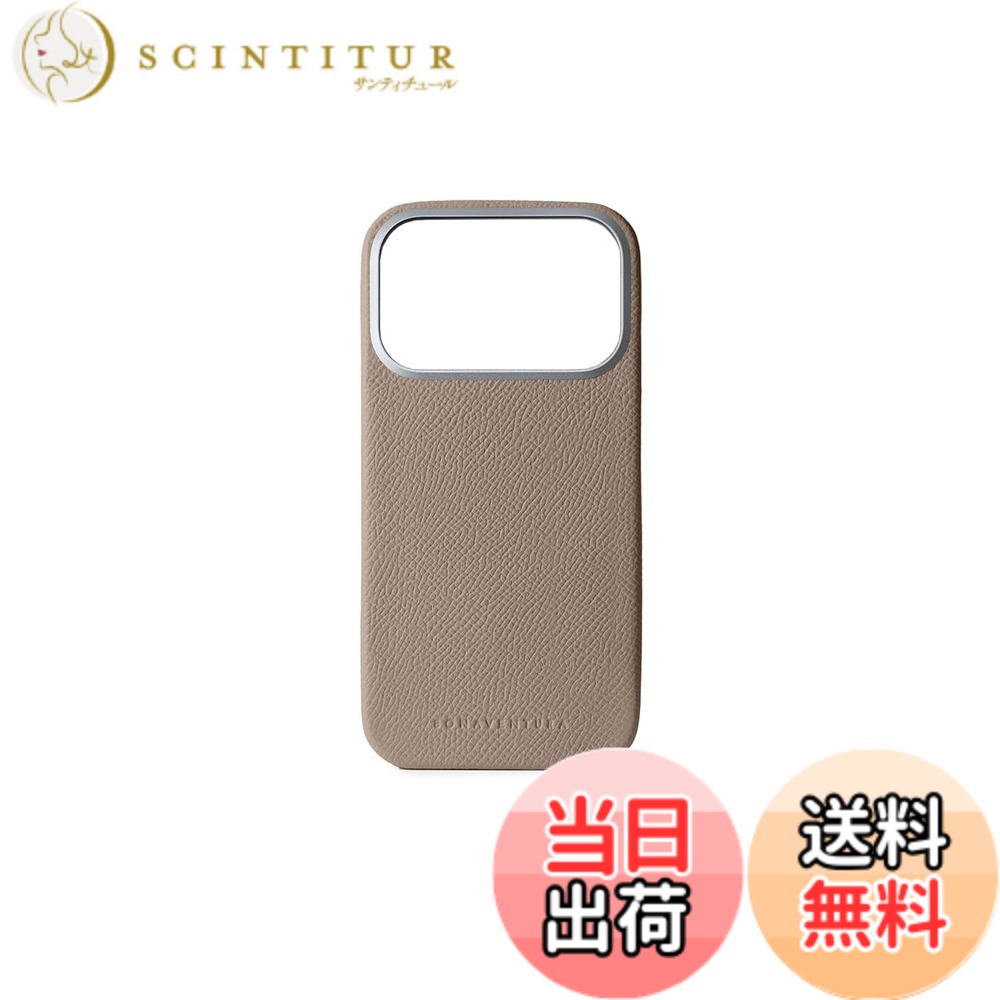 【貨物輸送無料】【BONAVENTURA】バックカバーケース ノービレレザー for iPhone17 Pro BBCN17P 色：エトープ、大いさ：iPhone 17 Pro