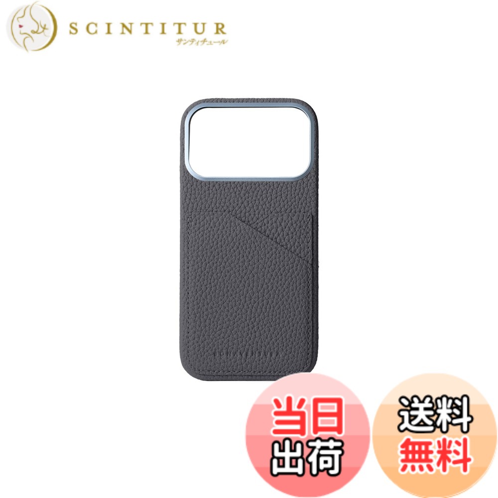 【貨物輸送無料】【ボナベンチュラ】バックカバーケース シュリンクレザーfor iPhone 17 Pro Max BPCT7PM 色：暗灰色薄墨色、大いさ：iPhone 17 Pro Max