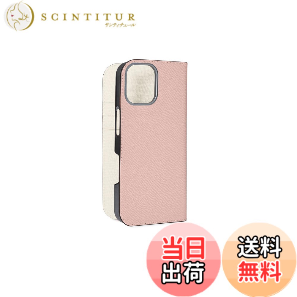【送料無料】【ボナベンチュラ】ダイアリーケース ノブレッサレザー for iPhone 17 BODN17 色：シェル x ホワイト、サイズ：iPhone 17
