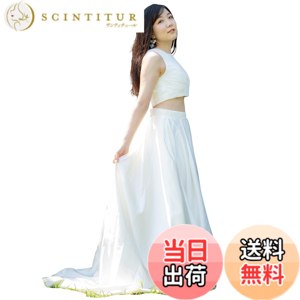 【貨物輸送無料】[EightSTAR Dress] 前撮り 御召しもの 白 華燭の典御召しもの 上下セパレート プレ花嫁御寮 花嫁御寮 華燭の典 二次会 フィッシュテール ギア 写真絵華燭の典 御召しもの 色：白いこと、大きさ：L