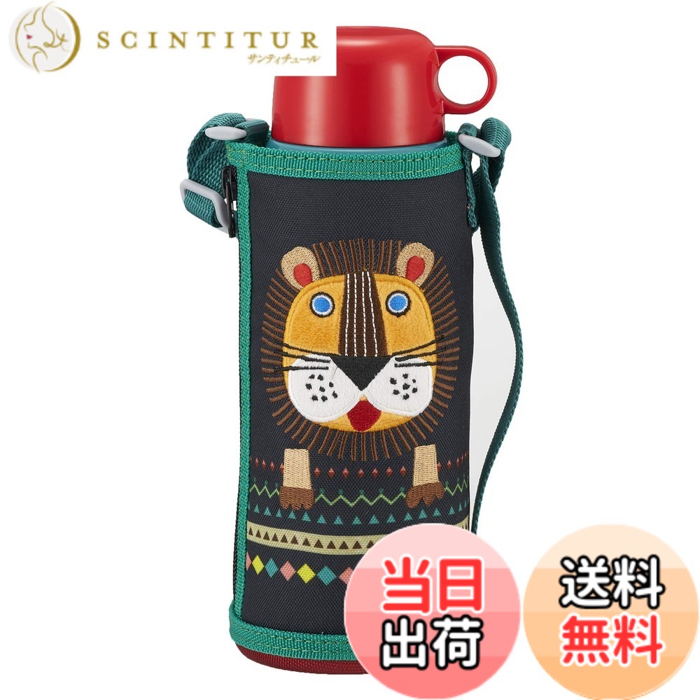 【送料無料】タイガー魔法瓶(TIGER) タイガー 水筒 800ml 直飲み コップ 付 2WAY ステンレス ボトル ポーチ付き サハラ コロボックル ライオン MBR-C08GKL