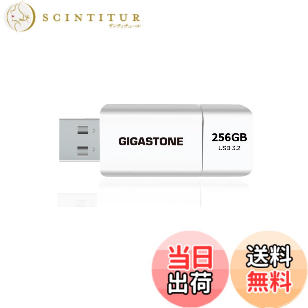 【送料無料】GIGASTONE 256GB Flash USB メモリ Z60 USB 3.2 Gen 1, 120MB/s超高速転送 スライド式キャップレス データ保存 バックアップ PC/Mac/テレビ/車載対応 USB 2.0 / 3.0 / 3.1 対応｜サンティチュール