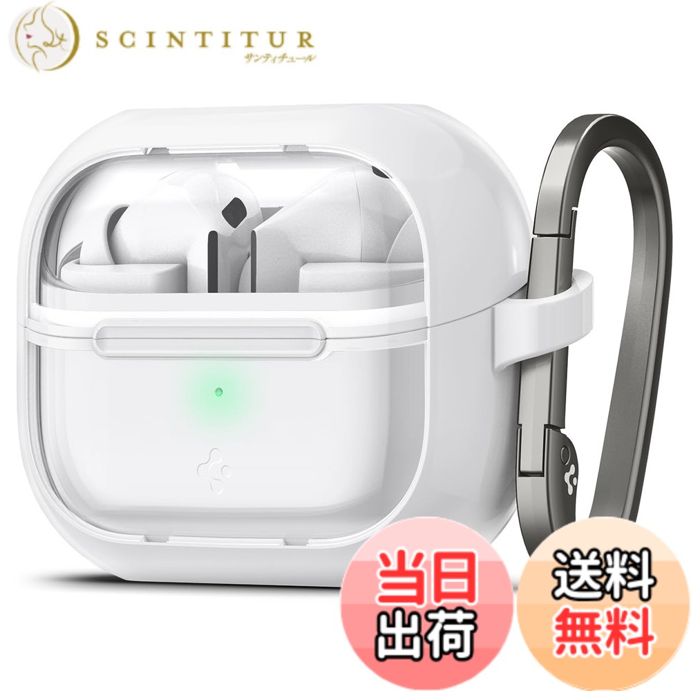 【貨物輸送無料】Spigen Galaxy Buds 3 Pro/Buds 3 容れもの 澄み切った せつ然たる 無線電話申し受ける 相応う 輪っか カラビナ付き添い人 か細い 軽さ 耐衝撃 すり傷押しとどめる ウルトラ・変わり種 ACS08431 (白いこと)