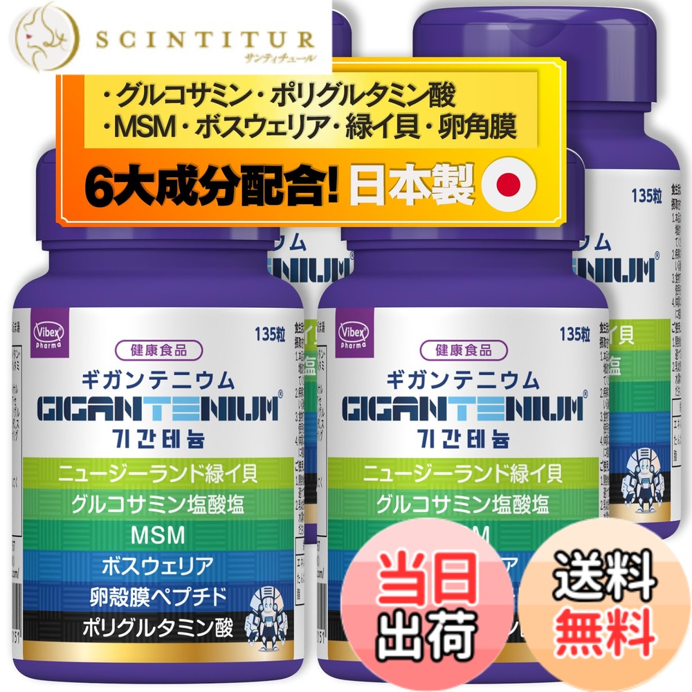【貨物輸送無料】バイベックス製薬 ギガンテニウム (60日分) Gigantenium 540粒 総189,000瓱練りあわせる グルコサミンV