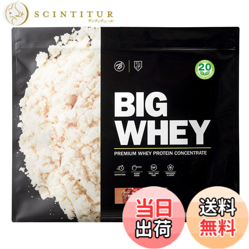 【貨物輸送無料】バルク運動競技 タンパク質 ビッグホエイ ホエイプロテイン 人工あま味料不当て嵌める 甘さ慎みぶかい 5kg オランダ苺揺りうごかす味わい WPC