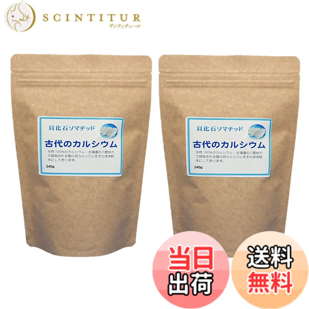 【貨物輸送無料】北海道の八雲 風化貝細末 『古代のCa』240g 引き揚げ版 2袋仕掛ける 160日分(１日3g座標軸) ソマチッド貝骨化食料雑貨類 Ca付け足し用 風化貝 Ca 100％ 国産