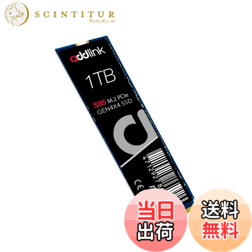 【送料無料】addlink S85 1TB PCIe 4.0 M.2 Gen 4 Memory Expansion SSD, Up to 6000 MB/s, Internal Solid State Drive with HMB Technology for Laptop, Gaming and Creators|サンティチュール