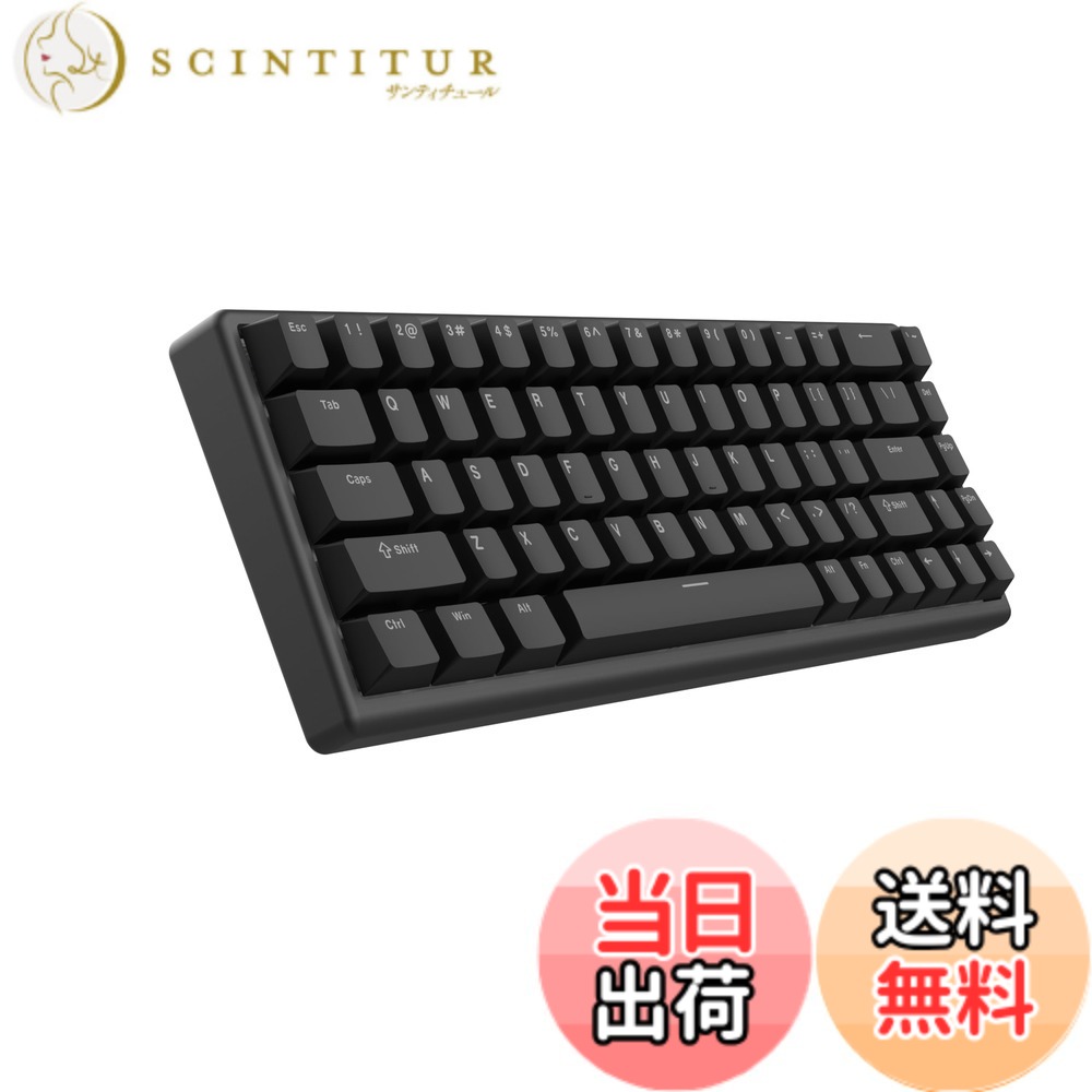 【送料無料】Arbiter Studio ゲーミングキーボード ラピッドトリガー対応 磁気スイッチ TENKO Polar 65 + アルミフレーム 65% Just Black 日本正規代理店品｜サンティチュール