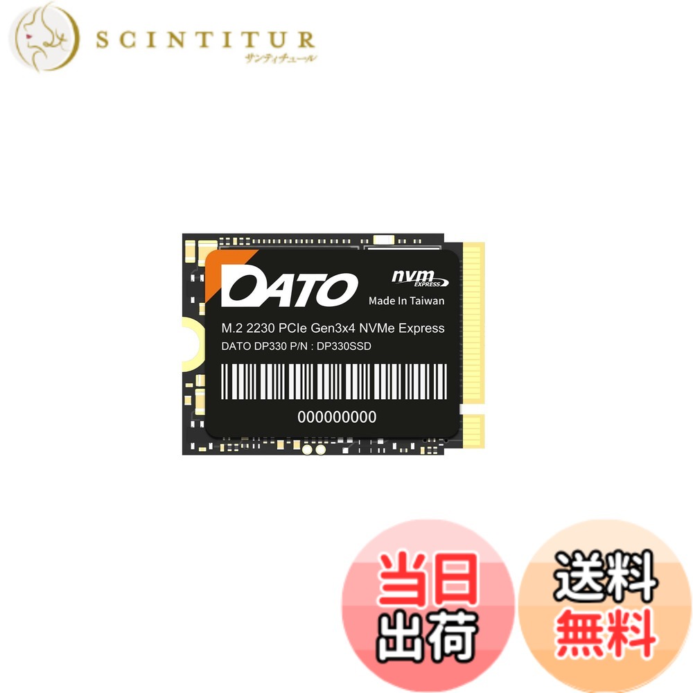【送料無料】DATO SSD M.2 2230 PCIe Gen3 x 4 NVMe 512GB 内蔵ソリッドステートドライブ, 読み取り最大2500/1700 MB/s, Steamデッキ/ROG Ally/Surface Pro8, Pro7+ 対応 台湾製 ゲームドック (ダト DP330)｜サンティチュール
