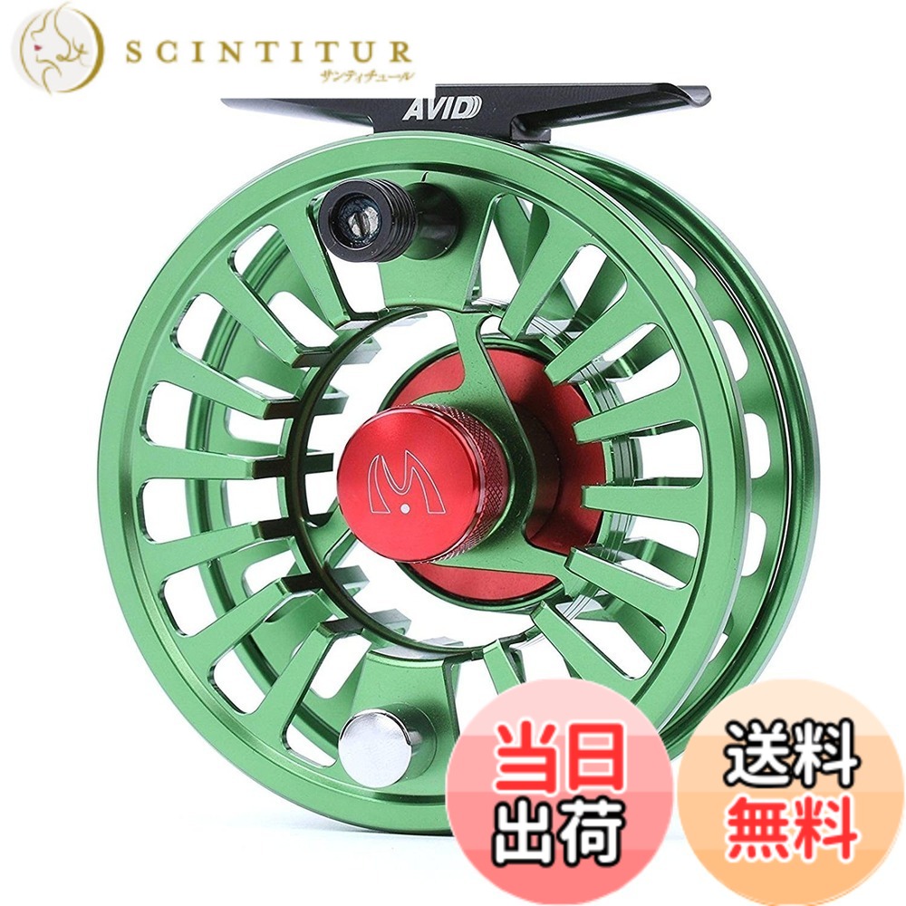 【送料無料】M MAXIMUMCATCH MaxcatchフライリールMidアーバ CNC加工アルミ製左右手交換可能サイズ(3/4 5/6 7/8wt) (グリーン, 1/3 wt)｜サンティチュール