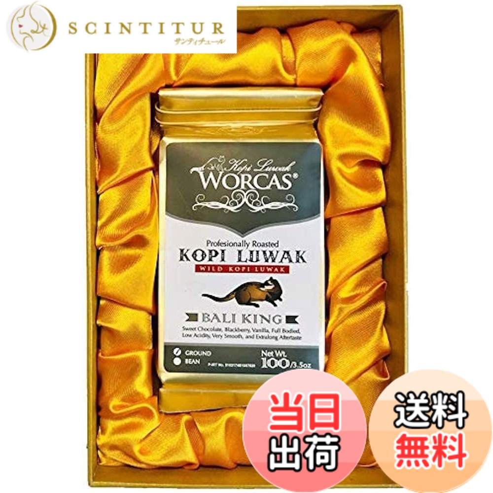 【貨物輸送無料】WORCAS【粉状 / 100g】バリ島産 コピルアク ジャコウネコ 珈琲 豆 ロブスタ 差し上げ物 差し上げ物 滅多にない 焙煎珈琲豆 コピルアック オランダ領東インド諸島