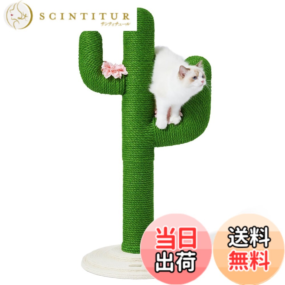 【送料無料】VETRESKA ベトレスカ 105cm 猫爪研ぎ サボテン キャットツリー 猫つめとぎ スクラッチポール キャットタワー インテリア安定 頑丈 運動不足やストレス解消 天然サイザル麻 組み立て簡単|サンティチュール