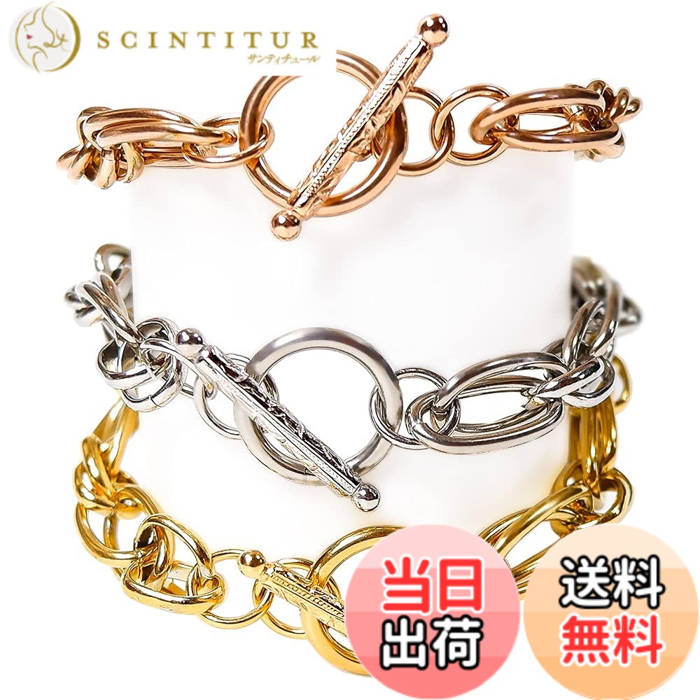 【貨物輸送無料】[ジュライス] ハワイアン宝飾品 腕輪 チェーン店 レディース メンズ スクロール 波 金属元素アレルギー反応相応う サージカル ステンレス鋼 差し上げ物 インスタ しろがね色 19.5珊 日用品雑貨・文房具・手芸-アクセサリークラフトキット