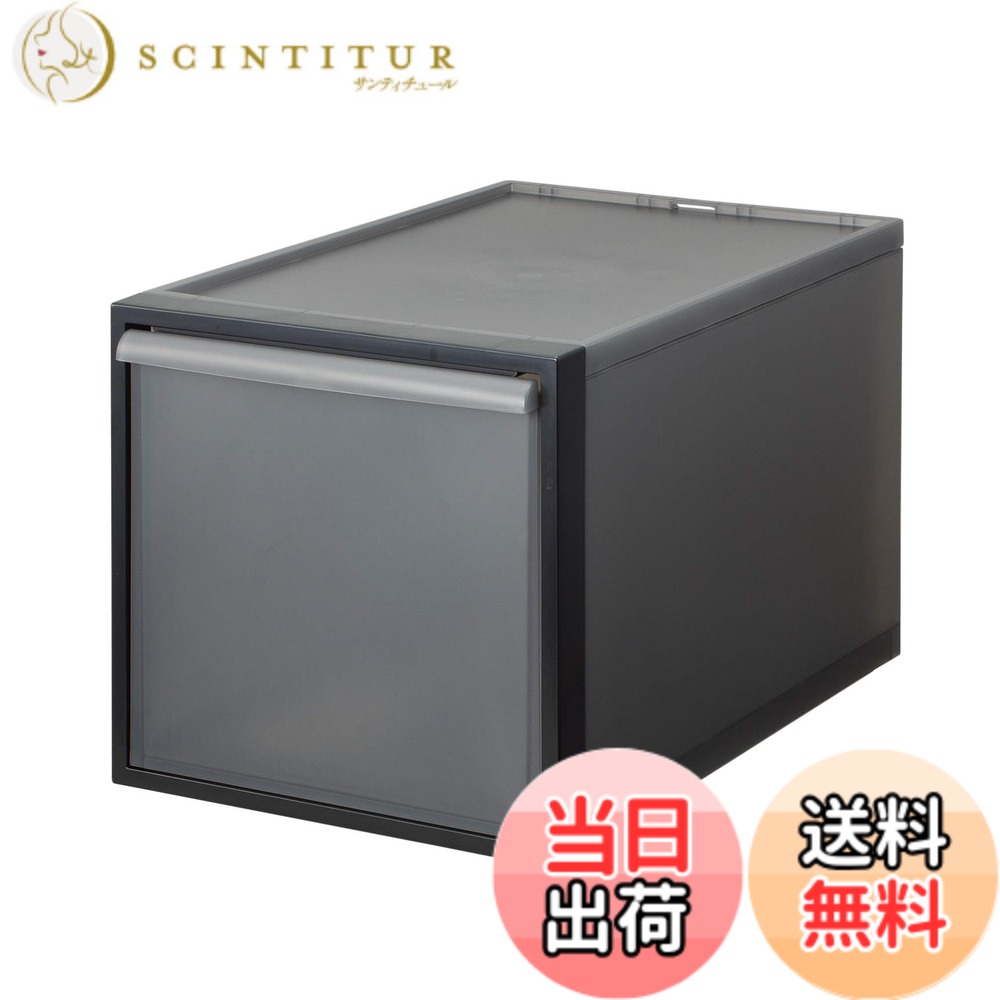 【送料無料】ライクイット (like-it) 収納ボックス 約幅32x奥52x高31.7cm 日本製 クローゼットシステム 引出し L ブラック CS-D3 累計販売数270万台突破