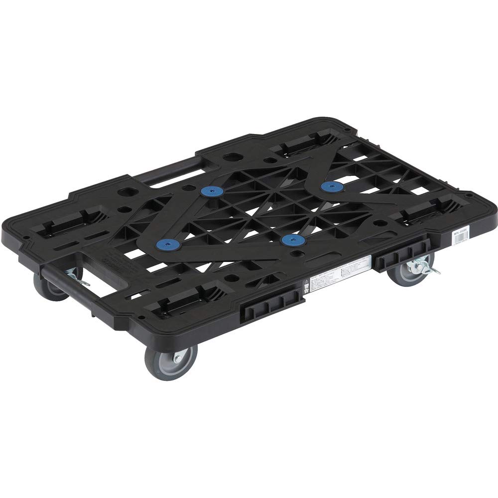 【送料無料】トラスコ中山(TRUSCO) 平台車 軽量 ルートバンメッシュタイプ 連結スタッキング可能 4輪 オール自在 ストッパー付 ブラック 400x600mm 荷重100kg MPK-600JS-BK