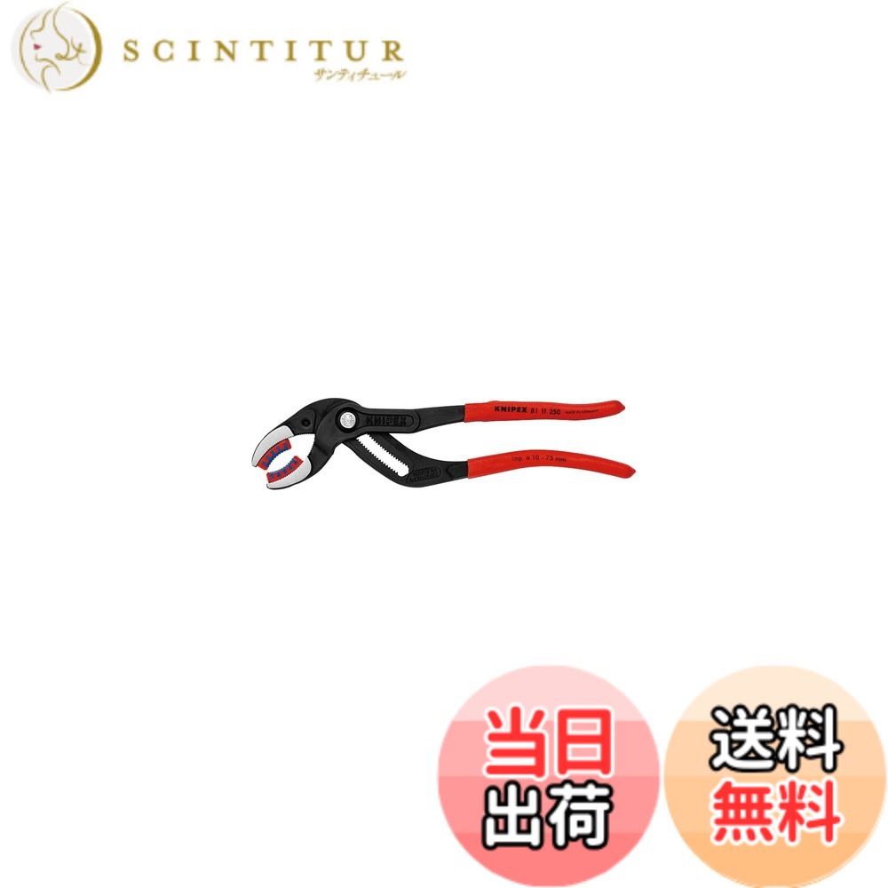 【送料無料】クニペックス KNIPEX 8111-250 パイププライヤー(プラスチックアゴ付)(SB)|サンティチュール