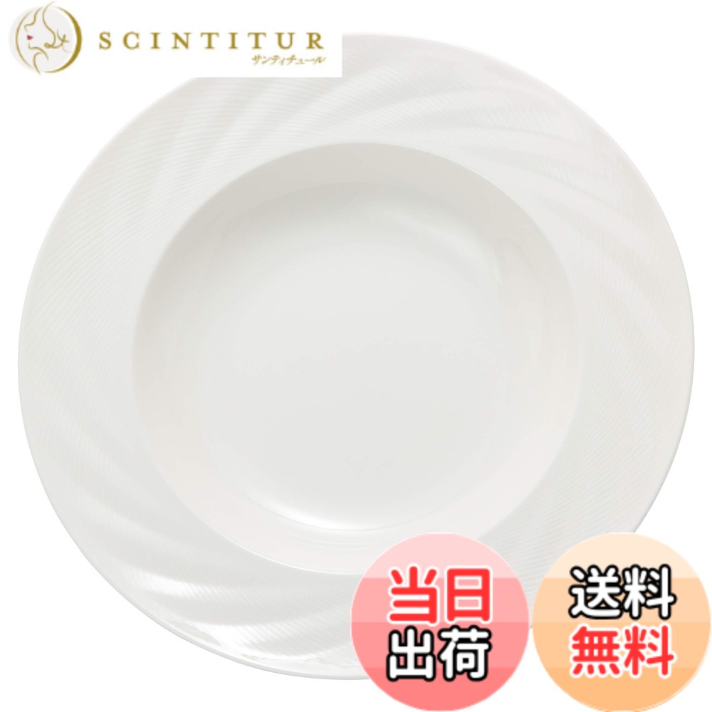 【貨物輸送無料】NARUMI(ナルミ) パスタ皿 観念浮彫り 29糎 吸いもの皿 リム一皿 白いこと 今めかしい 分かりやすい 陰電子領域温め・食洗機相応う 51800-5772