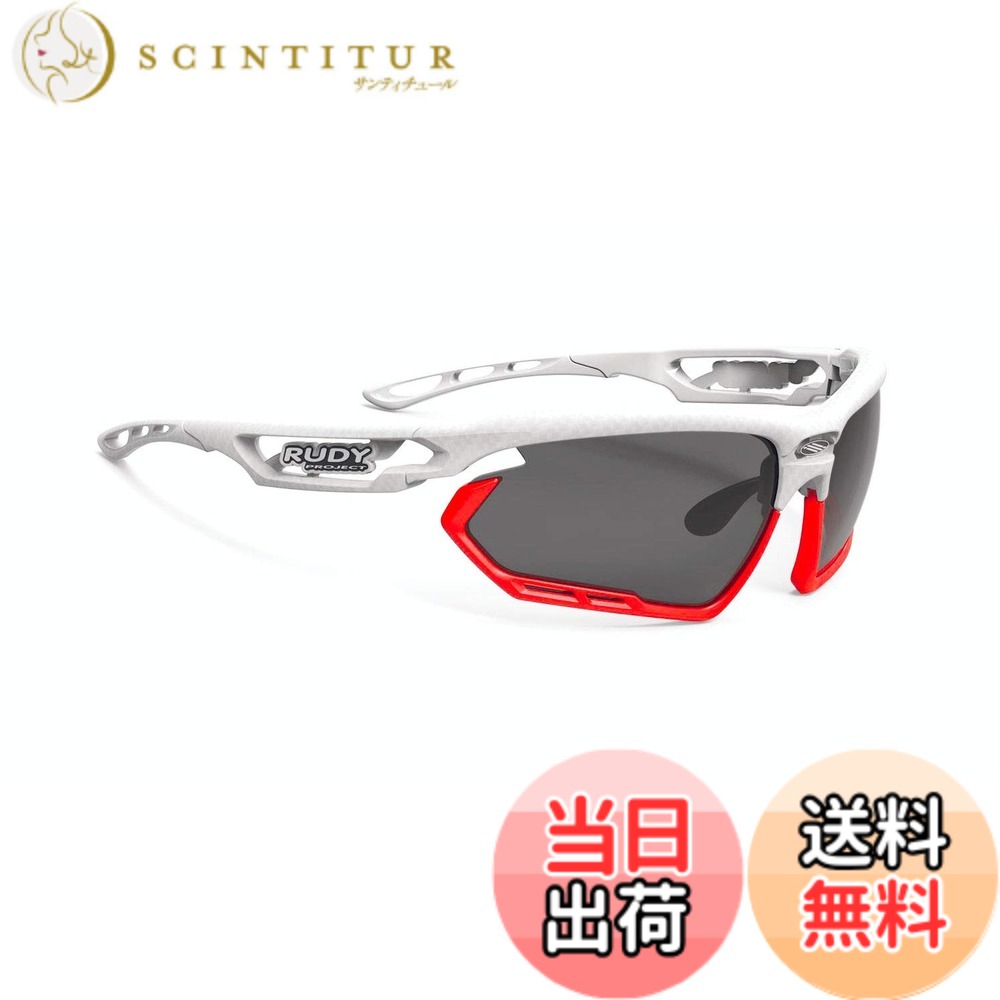 【送料無料】ルディプロジェクト(RUDYPROJECT) スポーツ サングラス FOTONYK フォトニック ホワイト カーボン フレーム/スモーク ブラック レンズ/レッドフルオ バンパー SP451021-0001