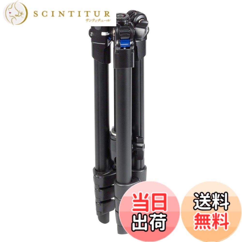 【送料無料】SLIK 三脚 エアリー S100 WQ ダブルクイックシューセット アルミ 4段 レバーロック式 自由雲台 脚反転式 107225