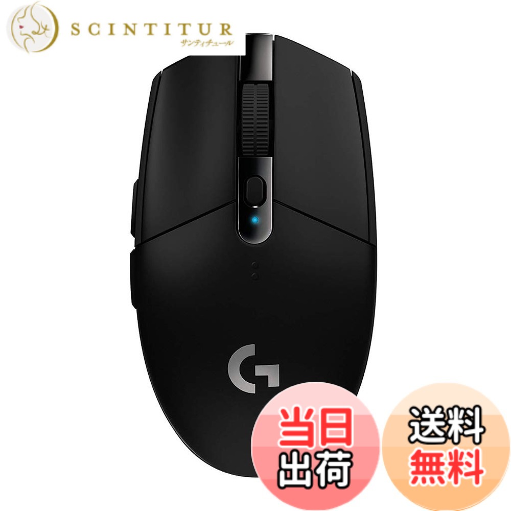 【送料無料】Logicool G ゲーミングマウス G304 LIGHTSPEED ワイヤレス ゲーミング マウス 軽量 99g HERO 12Kセンサー 6個プログラムボタン 250時間連続使用可能 ブラック PC windows mac 国内正規品 【 ファイナルファンタジー XIV 推奨モデル 】