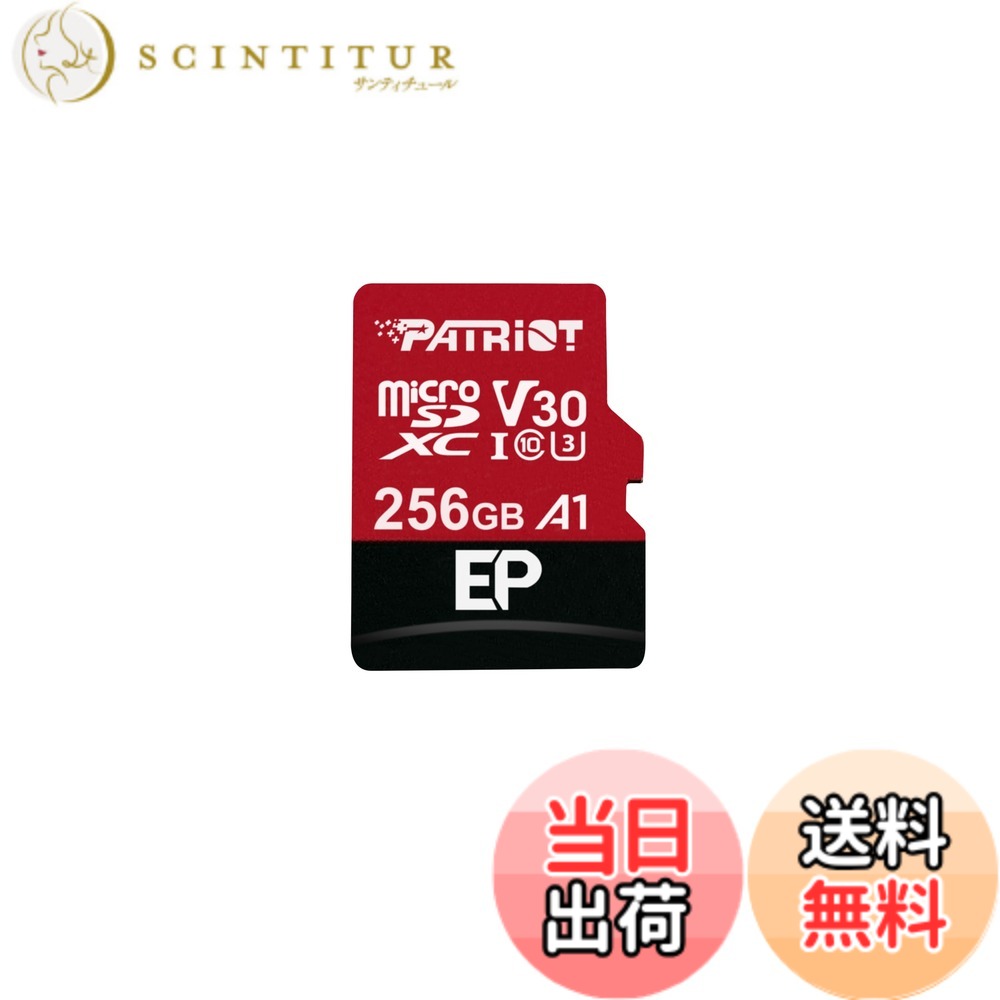 【貨物輸送無料】Patriot Memory A1 V30 MicroSD Memory Card 256GB Andriod Smartphones and Tablets Optimized Full 固定ディスク \u0026 4K PEF256GEP31MCX