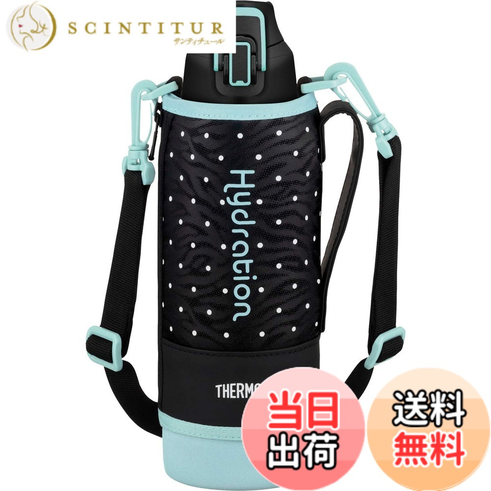 【送料無料】サーモス 水筒 真空断熱スポーツボトル ドットブラック 1.0L FHT-1000F D-BK｜サンティチュール
