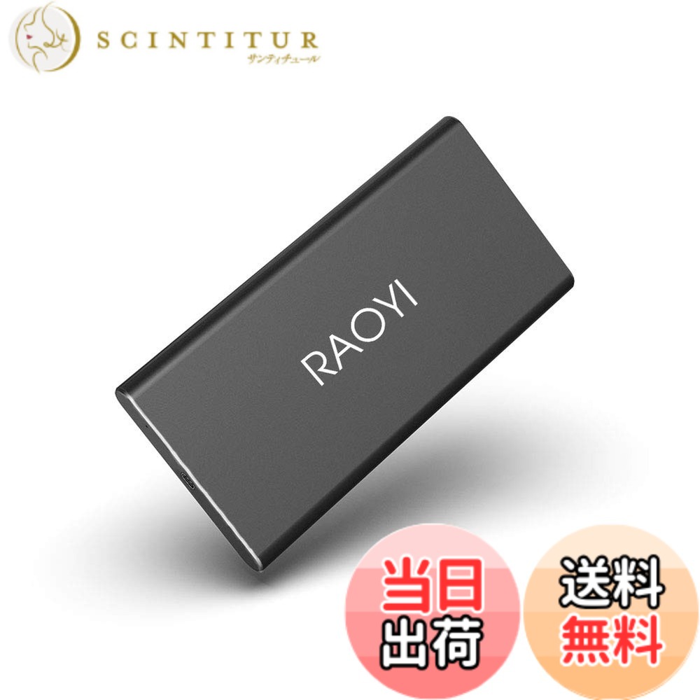 【送料無料】RAOYI 外付けSSD 250GB USB3.1 Gen2 ポータブルSSD 転送速度最大550MB/秒 PS4動作確認済 超薄型・超高速Type-A/Type-C 耐衝撃 防滴 黒|サンティチュール