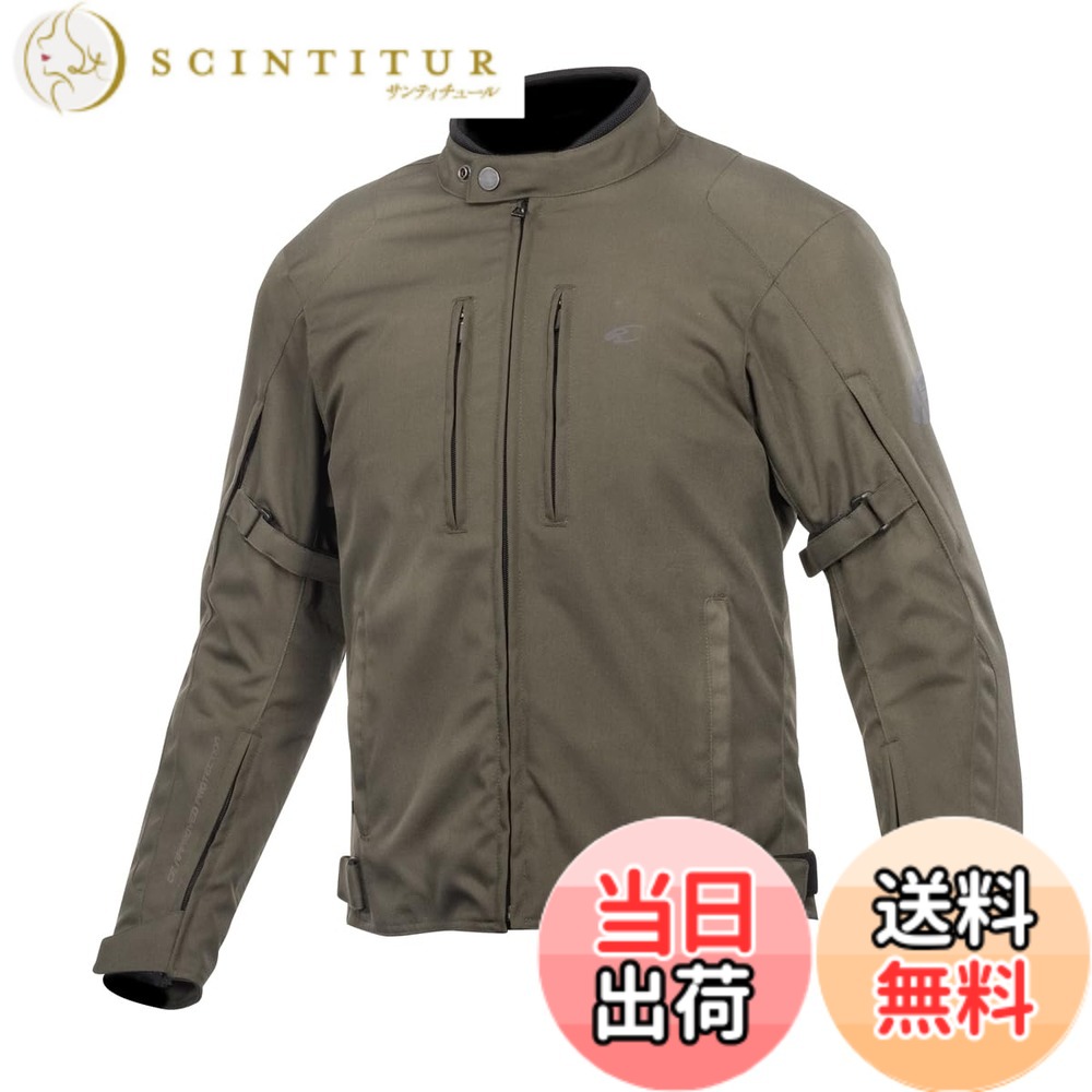 【送料無料】[KOMINE] バイク用 ジャケット プロテクトウィンタージャケット JK-603 1289 秋冬春向け 防水 防寒 CE規格 プロテクター 07-603 メンズ オリーブ M｜サンティチュール