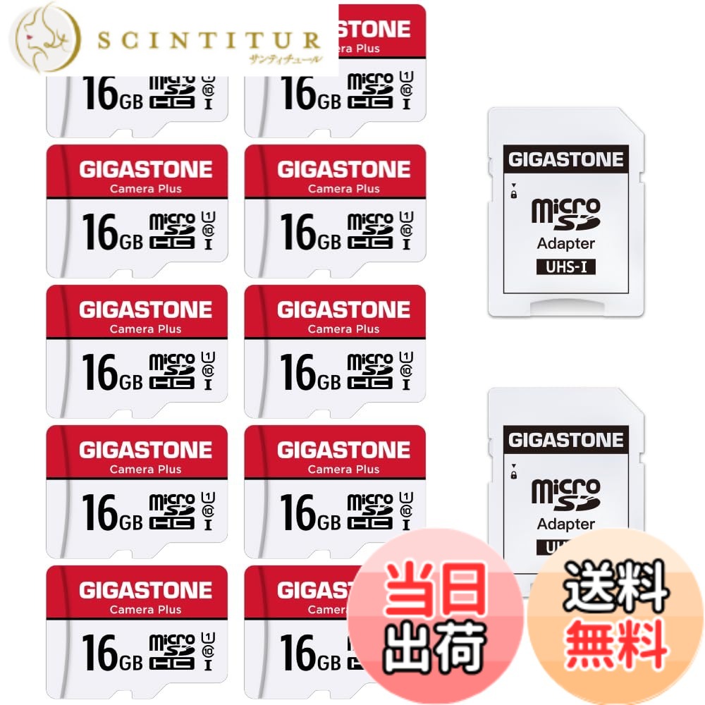 【貨物輸送無料】【5年】GIGASTONE マイクロsd歌留多 16GB 盛りだくさん固定ディスク 10個仕掛ける Camera Plus microSDHC UHS-I U1 C10 85MB/s Full 固定ディスク 画像 SDアダプタ2枚付き添い人