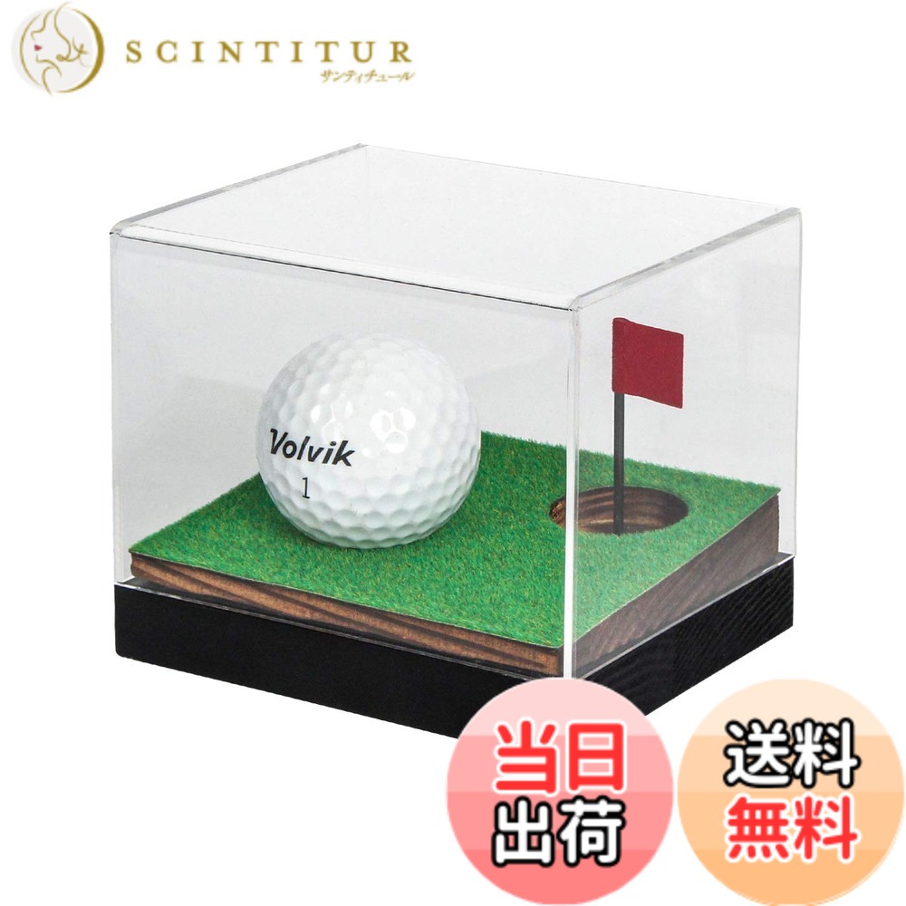 【貨物輸送無料】J JACKCUBE DESIGN クリアアクリルゴルフボール祝する品見せびらかす容れもの、防塵澄み切った保持者納めるボックス席 お差し上げ物用ゴルフどんぶり鉢用 木製軍事基地 - MK650A (木製)