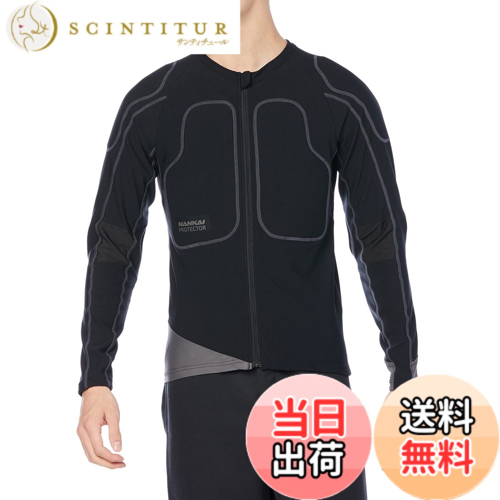 【送料無料】[南海部品] ナンカイ バイク用 プロテクターインナージャケット ウインター サーモトロン ブラック/ガンメタ L SDW-6109B｜サンティチュール
