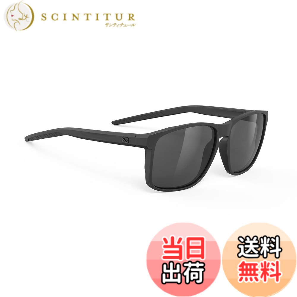 【貨物輸送無料】[RUDYPROJECT] 黒眼鏡 OVERLAP 重なり ブラックマットフレーム ポラール3FX 薄墨色水晶体 SP775906-0000 58粍