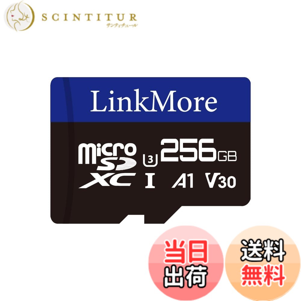 【貨物輸送無料】LinkMore 256GB マイクロSD歌留多 Nintendo Switch相応う/MicroSDXC歌留多 / U3 / A1 / V30 / SDアダプタ付 (読込最大100MB/s)