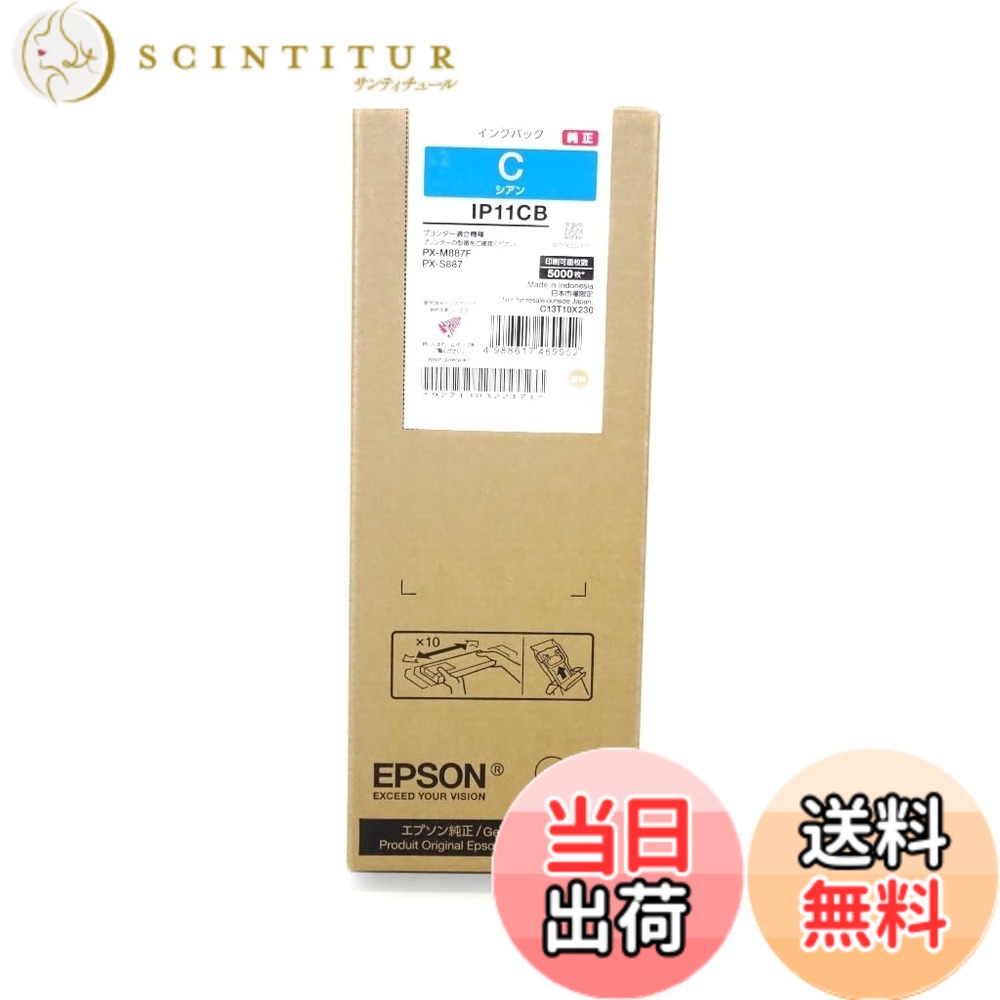 【送料無料】エプソン 純正 インクパック 約5,000ページ IP11CB シアン｜サンティチュール 11,270円