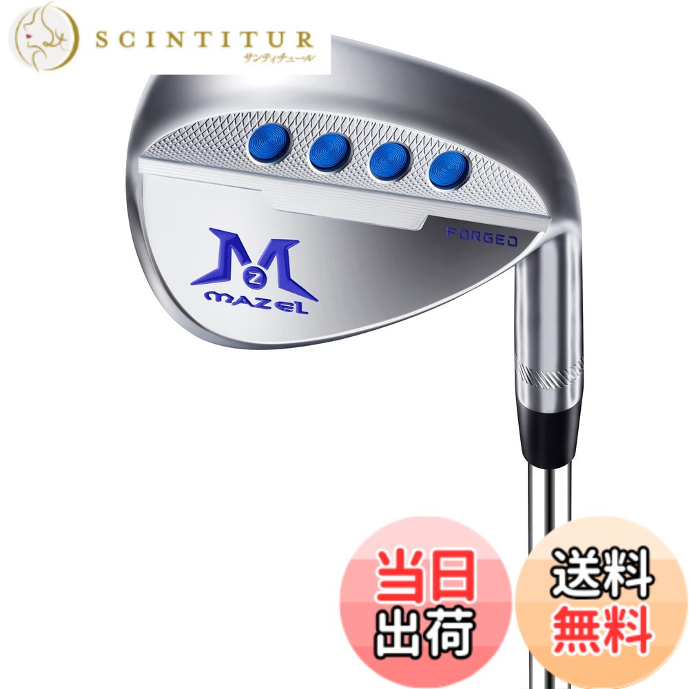 【送料無料】MAZEL (マゼル) FORGED 鍛造ゴルフサンドウェッジ メンズ 右利き ロフト角:48度、50度、52度、54度、56度、58度、60度 ワイドソールウェッジ (ステンレス鋼（鍛造 - シルバー）, Rフレックス, 60, 度, 右利き)