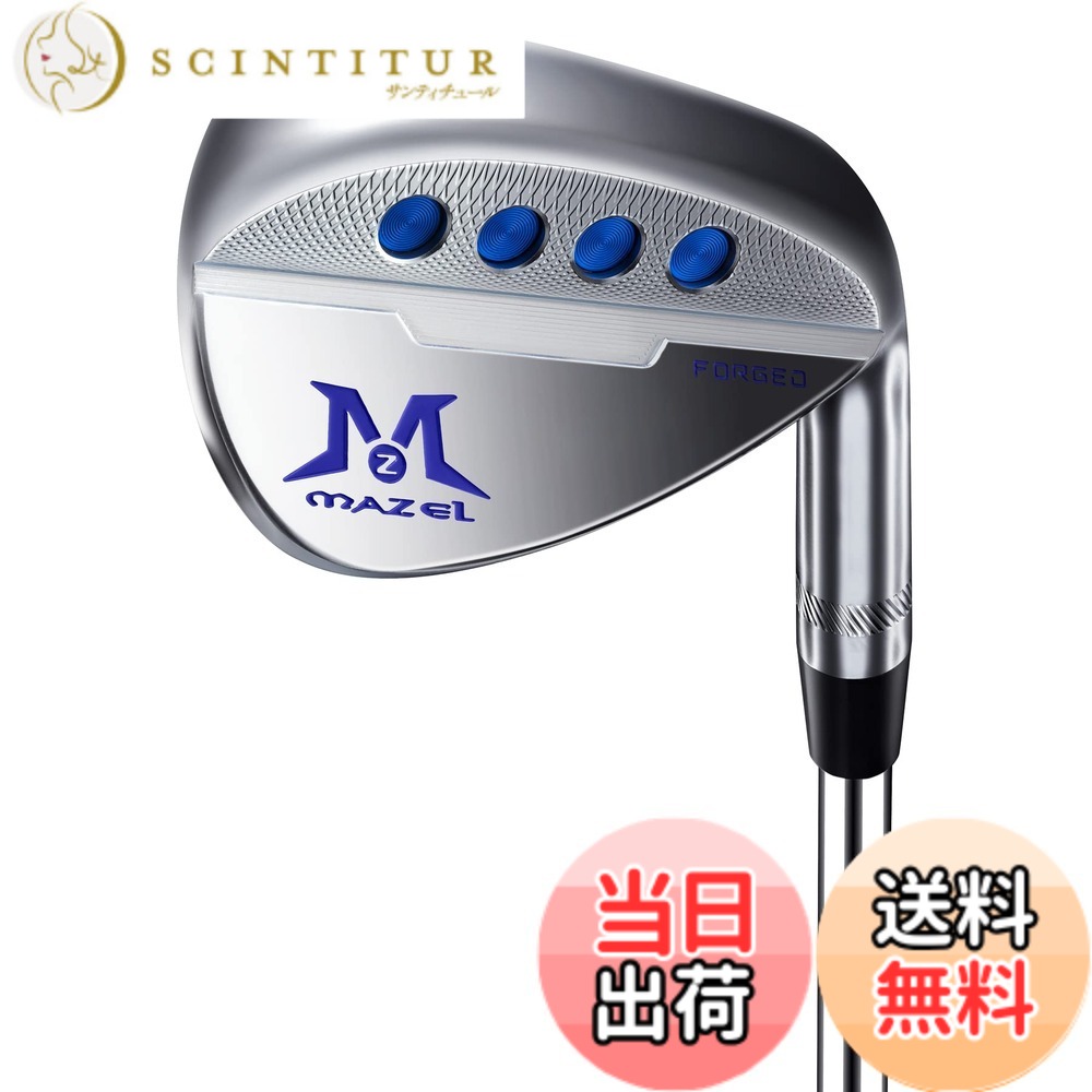 【送料無料】MAZEL (マゼル) FORGED 鍛造ゴルフサンドウェッジ メンズ 右利き ロフト角:48度、50度、52度、54度、56度、58度、60度 ワイドソールウェッジ (ステンレス鋼（鍛造 - シルバー）, Rフレックス, 50, 度, 右利き)