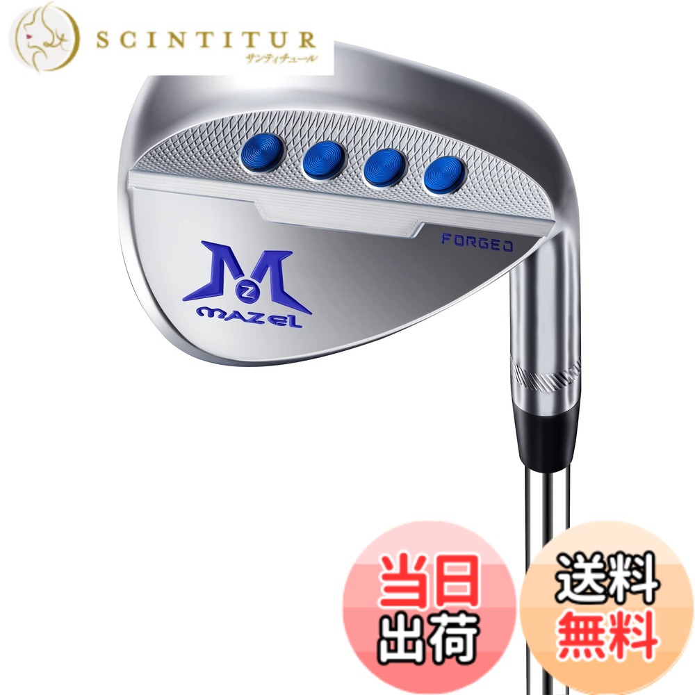【送料無料】MAZEL (マゼル) FORGED 鍛造ゴルフサンドウェッジ メンズ 右利き ロフト角:48度、50度、52度、54度、56度、58度、60度 ワイドソールウェッジ (ステンレス鋼（鍛造 - シルバー）, Rフレックス, 56, 度, 右利き)