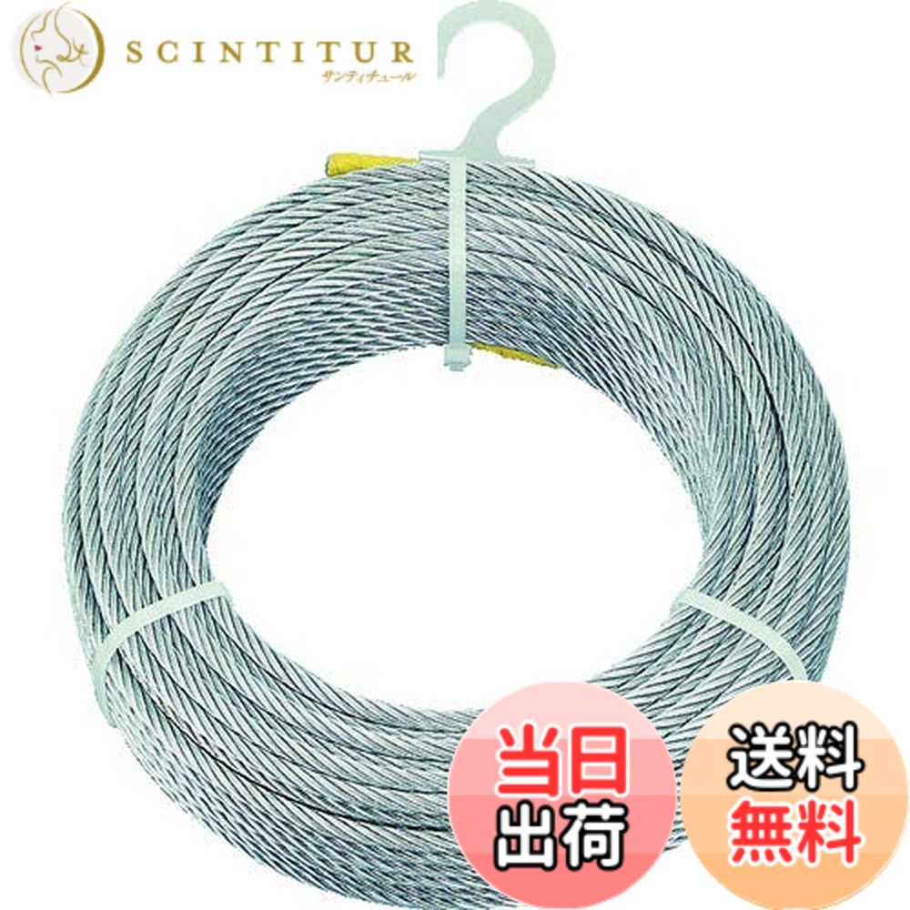 【送料無料】TRUSCO(トラスコ) メッキ付ワイヤーロープ Φ6mmX30m CWM-6S30 x 2巻 【ケース販売】
