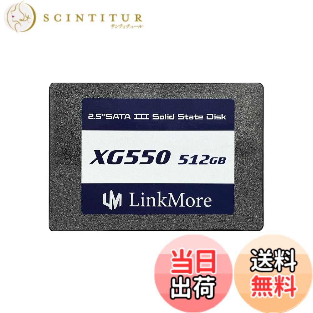 【送料無料】LinkMore XG550 512GB 2.5インチ 内蔵SSD SATAIII 6Gb/s (最大読込540MB/s)