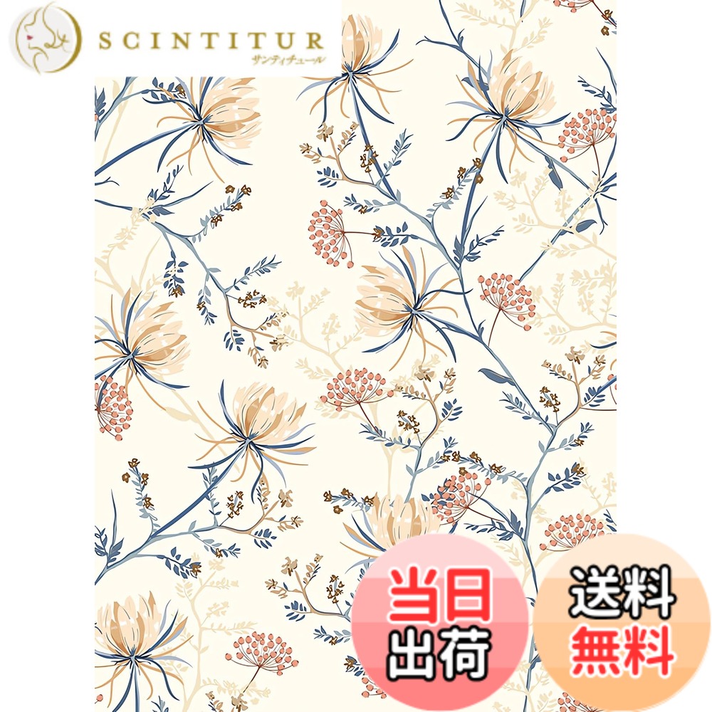 【送料無料】Juangfia 壁紙 シール 花柄 おしゃれ 壁紙シート 剥がせる壁紙 防水 リメイクシート ウォールステッカー 透けない カッティングシート リフォームシート