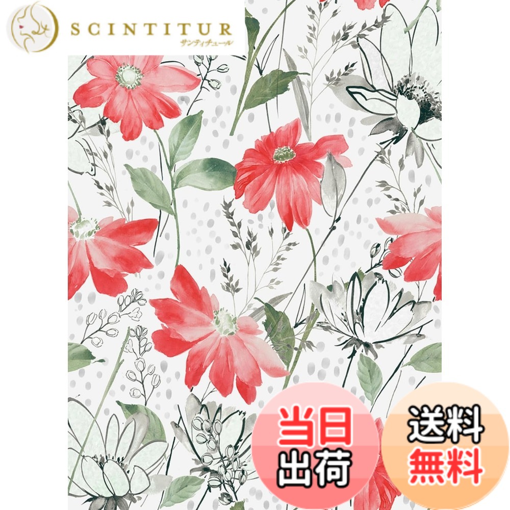 【送料無料】Juangfia 壁紙シール 花柄 剥がせる壁紙 防水リメイクシート 透けない 10メートル