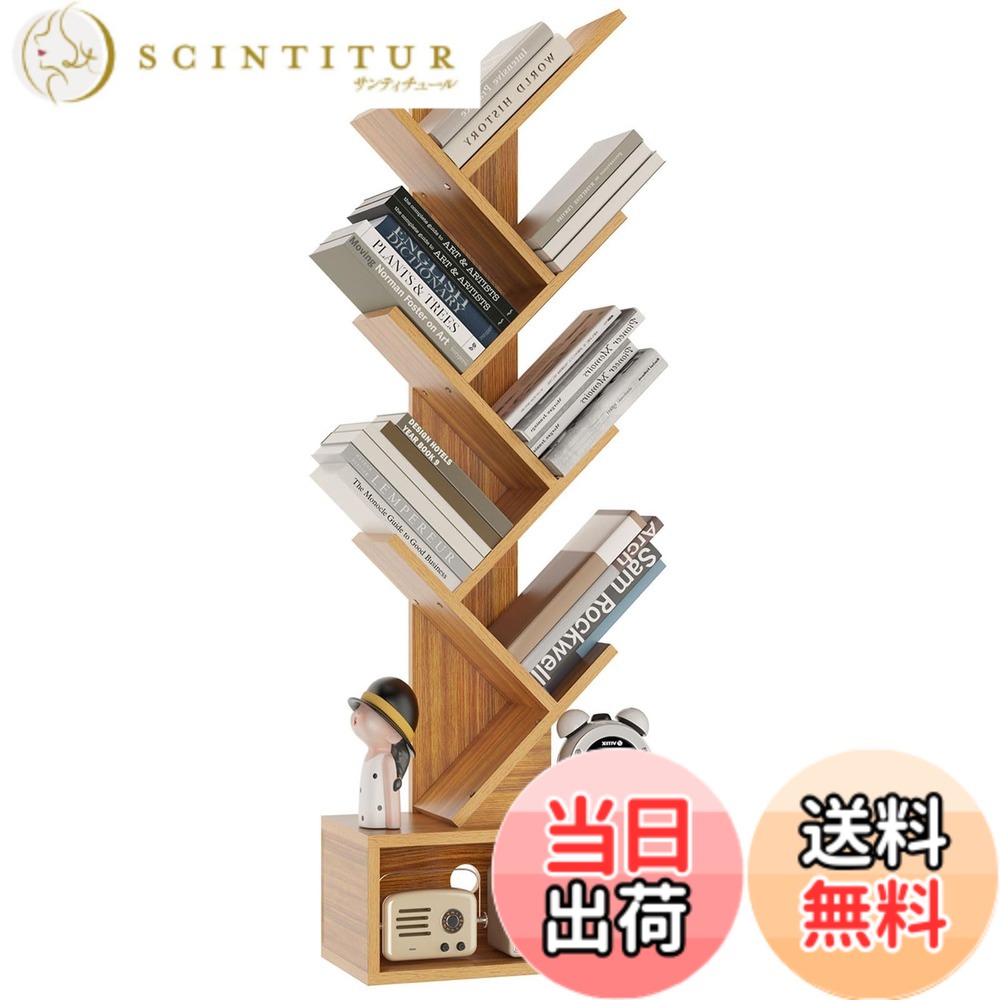 【貨物輸送無料】YMYNY 書物棚6階建て中仕切り 立て棚 大静電容量木の棚 磁気テープ飾りつけ格 自主独往式棚 ホームオフィスリビングオフィス用 38 x 19 x 112 珊 CD傾倒押しとどめる 逐次刊行物読みものの見せびらかす用 木の色 JPHBC016N