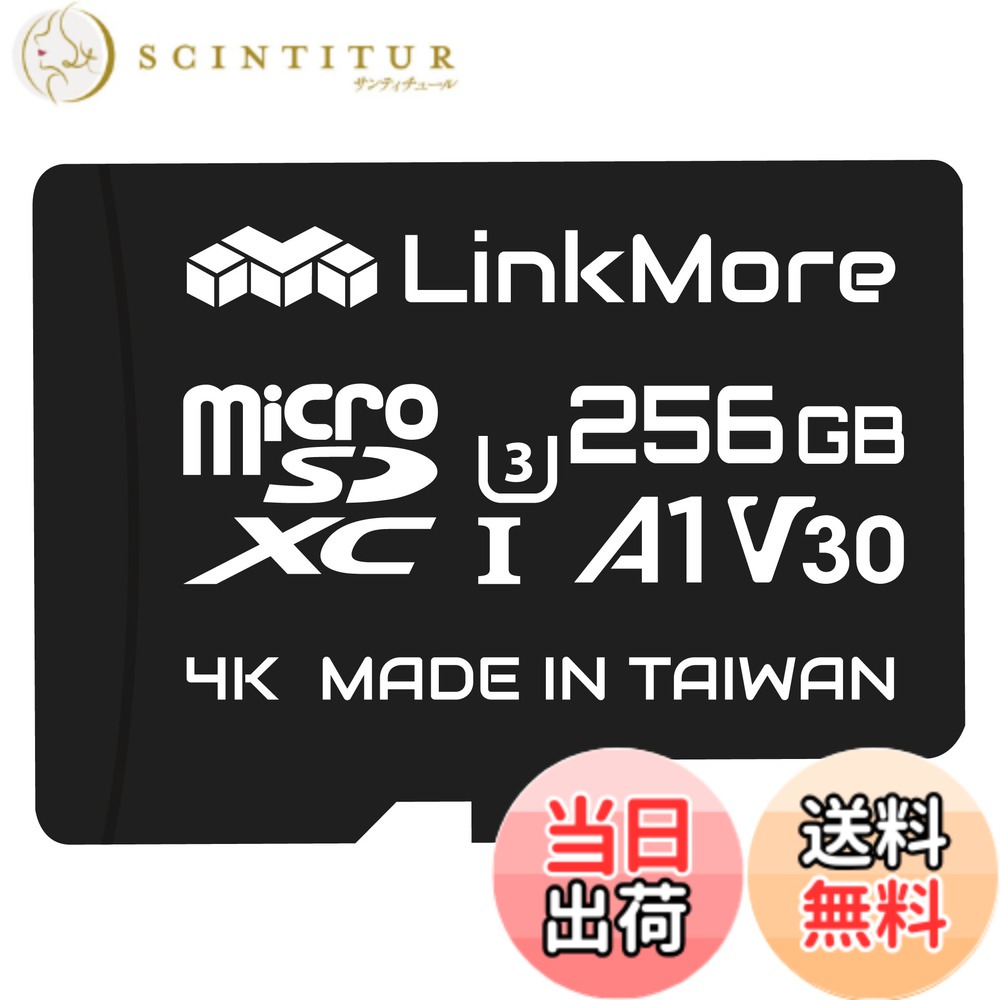 【貨物輸送無料】LinkMore 256GB MicroSDXC歌留多 U3 / A1 / V30 / SDアダプタ付 (最大限度読み込む100MB/s)