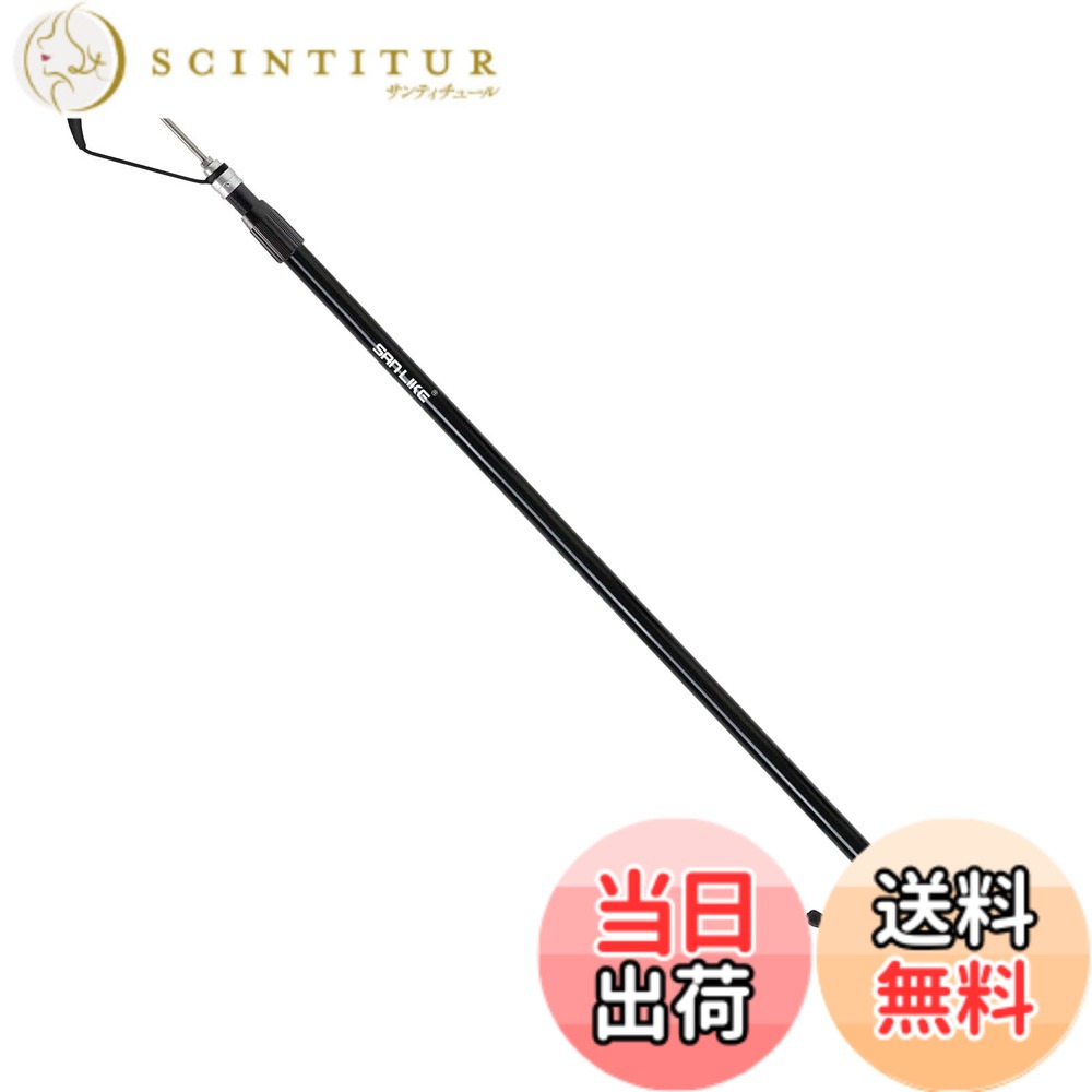 【貨物輸送無料】SANLIKE 魚釣り用ギャフ ギャフ 葉物 Floating Gaff 硝子衣料繊維 落っこちる押しとどめる紐付き 黒いこと 236糎