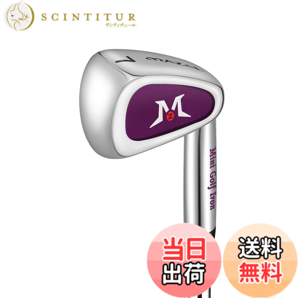 【送料無料】MAZEL (マゼル) ミニ ドライバー/アイアンゴルフクラブ スイング練習器具 スイングトレーナー 素振り ヘッドスピードアップ 飛距離アップ 打撃精度を向上させる (紫（ミニ ミニ アイアン）, ミニ アイアン，右利き)