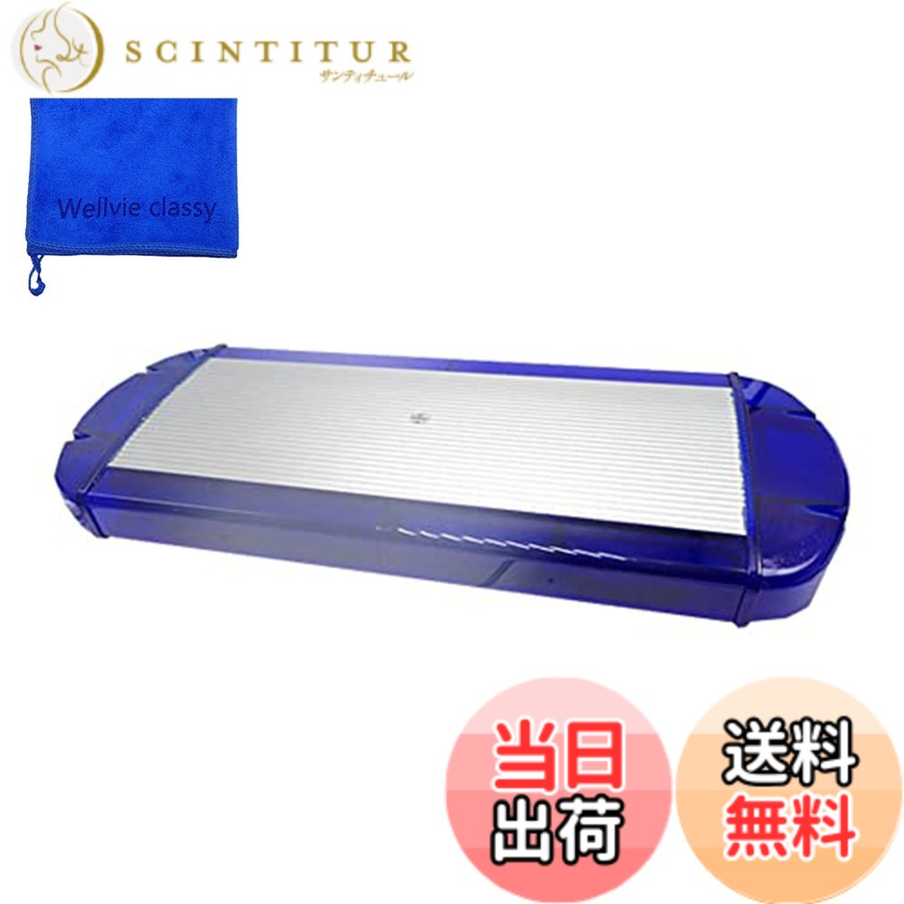 【送料無料】Wellvie classy 道路運送車両用 青色灯 12V 24V LED 回転灯 ラウンドタイプ【ブルー】シガーソケット電源 強力マグネット取付 点灯15パターン 防犯 警告灯 緊急車両用 色：ブルー｜サンティチュール