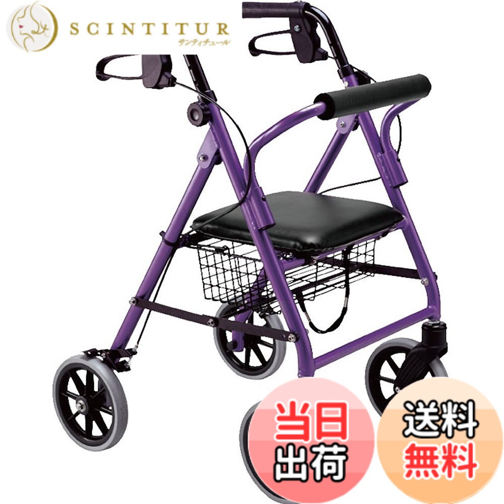 【貨物輸送無料】竹虎 【繰出し車】心うれしいミニ パープルメタリック・ミルクティーベージュ 色：パープルメタリック、大きさ：1個 (x 1)