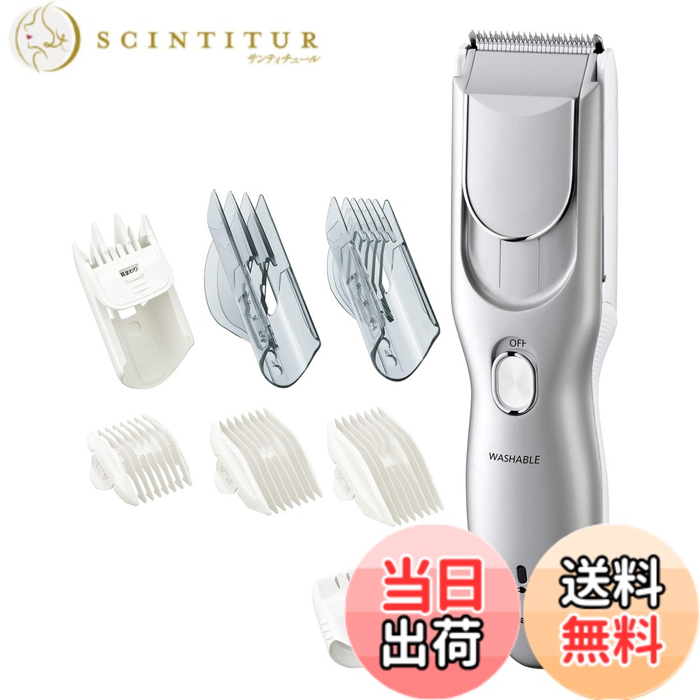 【貨物輸送無料】パナソニック バリカン ヘアーカッター 申し受ける 遣り取り式 色：しろがね色調、大きさ：1個 (x 1)