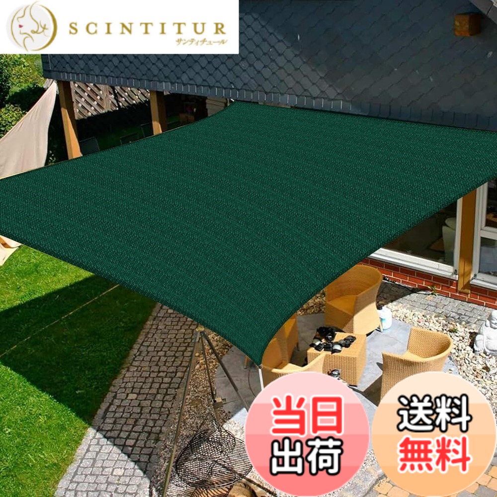 【貨物輸送無料】SUNNY GUARD日おおい 疑しさ ３角形タープ 日がさ 色：緑であること、大きさ：4x6m